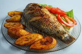 Alloko Poisson Banane Plantain Frite Origine Cote d'Ivoire